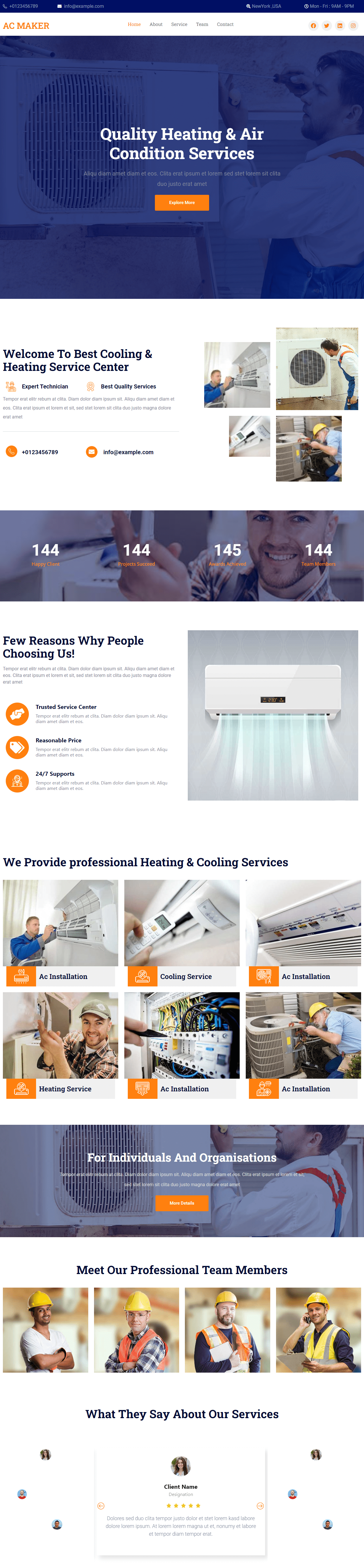 Plumbing, Cooling, Heating-website-template-1