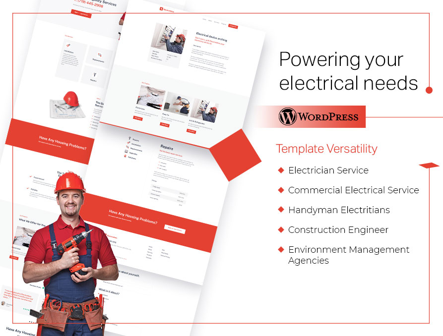 HSE Electrician website with WordPress Elementor Theme