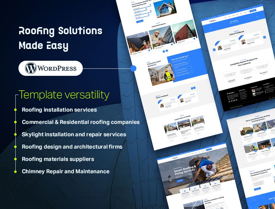 HSRR Roofing & Fixing Services WordPress Theme
