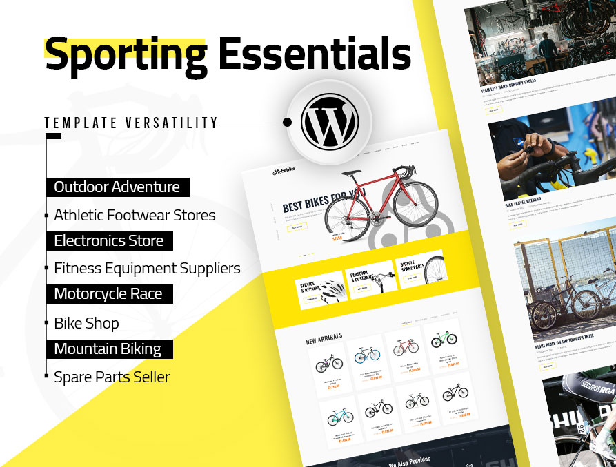 BSSES Sport Bicycle Store WordPress Theme